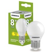 Лампа светодиодная G45 шар 8Вт 230В 3000К E27 GENERICA
