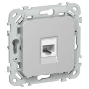 FLITE Розетка компьютерная RJ45 категория 6 UTP РК6-1-0-ФлА алюминий IEK