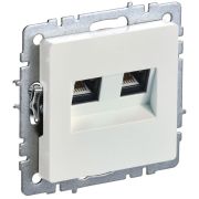 BRITE Розетка компьютерная двойная кат.5E RJ45 РК10-2-БрЖ жемчуг