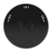 MultiTrack Розетка 2хUSB (тип А+С) 18Вт, 5В/3А Антрацит