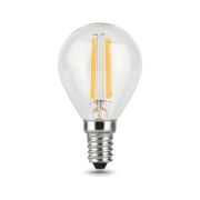Лампа светодиодная филаментная LED 7 Вт 550 лм 2700К шар P45 теплый E14 AC 220В прозрачная колба Black Filament