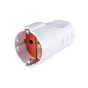 Кабельная розетка рифленая 2П+З 16А 250B белая TDM