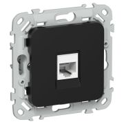 FLITE Розетка компьютерная RJ45 категория 6 UTP РК6-1-0-ФлЧ черный IEK