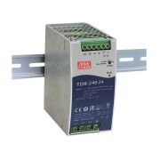 Блок питания AC-DC, 240Вт, ККМ, 3-х фазный, вход 340-550В AC, 47-63,480-780В DC, выход 24В,10A, рег. вых 24-28В, в кожухе на DIN-рейку