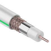 Кабель коаксиальный SAT 703 B, CCS/Al/Al, 75%, 75 Ом, белый, 100 м