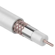 Кабель коаксиальный RG-6U+Cu, 75 Ом, Cu/Al/Cu, 64%, бухта 100 м, белый, REXANT