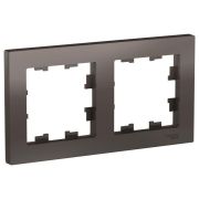 Рамка двухпостовая ATLASDESIGN универсальная мокко