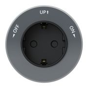 MultiTrack Розетка 2К+З круглая 16А/250В Графит