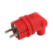 Вилка каучуковая с/з 90град 16A IP44 красная V9-RED-IP44 
