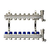 Коллекторная группа FHF-8R set 8 контуров 1'x3/4' c воздухоотводчиками и кронштейнами