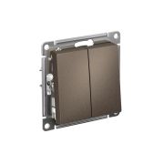 ATLASDESIGN 2-клавишный ПЕРЕКЛЮЧАТЕЛЬ, сх.6/2, 10АХ, быстрозажимные клеммы, МОККО
