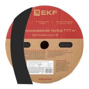 Трубка термоусаживаемая ТУТ нг 50/25 черная рулон PROxima
