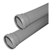 Труба канализационная 110x250 мм, толщина 2.2, PP однораструбная, серая