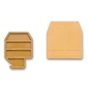 Изолятор торцевой HMT.1/1+2/PTGR серый для НММ.1/1+2
