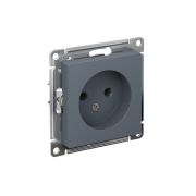 Розетка ATLASDESIGN без заземления 16А механизм грифель