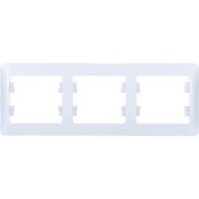 GLOSSA Рамка горизонтальная 3 поста белая