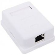 Розетка компьютерная накладная RJ-45 (8Р8С) кат.5e одинарная (WS-RJ45-8P8C-5e-1P) (состав ОКЛ)