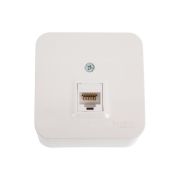 Розетка BLANCA наружная компьютерная RJ45, кат.5e, с изолирующей пластиной, белый