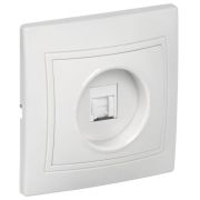 KVARTA Розетка 1-местная компьютерная RJ45 кат.5е РК10-КБ белый GENERICA