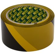 Лента сигнальная (черно-желтая) 50 мм х 100 м