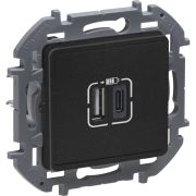 Зарядное устройство USB А+С 3000мА 5Вантрацит INSPIRIA
