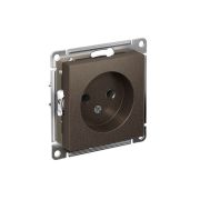 Розетка ATLASDESIGN без заземления 16А механизм мокко