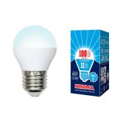 Лампа светодиодная LED-G45-11W/NW/E27/FR/NR Форма шар, матовая, Norma, белый свет (4000K), картон, ТМ Volpe