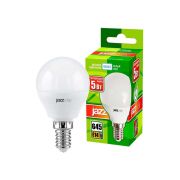 Лампа светодиодная LED 5Вт E14 400Лм белый матовая шар 230V/50Hz ECO