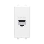 Avanti Розетка компьютерная RJ-45 без шторки      модульная, кат.5е, Белое облако, 1 модуль
