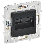 SKANDY Розетка компьютерная двойная RJ45 кат.5E SK-K03Bl черный IEK