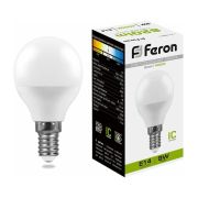 Лампа светодиодная LED 9вт Е14 белый матовый шар