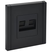 FORTE&PIANO Розетка компьютерная двойная RJ45 кат.5E FP133 черный IEK