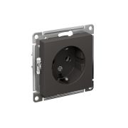 ATLASDESIGN РОЗЕТКА с заземлением, 16А, механизм, БАЗАЛЬТ