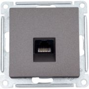 Розетка ATLASDESIGN компьютерная RJ45 механизм мокко