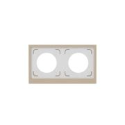 Рамка 2 поста IP44, KANT, ванильный марципан
