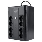 Источник бесперебойного питания SMARTWATT UPS SAFE PRO 850, линейно-интерактивный, мощность 850/480 ВА/Вт, USB, RJ11/45, Shuko - 8 шт., встроенные АКБ