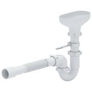 Сифон для мойки АНИ 1 1/2'X40 прямоточный с разрывом струи с гибкой трубой 40х40/50