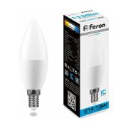 Лампа светодиодная LED 13вт E14 дневной матовая свеча
