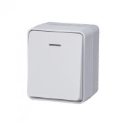 AtlasDesign Profi54 выключатель одноклавишный с подсветкой IP54 10 АХ, БЕЛЫЙ, Россия