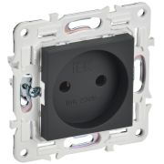 SKANDY Розетка без заземления без защитных шторок 10А SK-R02G графит IEK