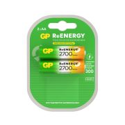 Аккумуляторы перезаряжаемые GP ReEnergy 270AAHC AA, емкость 2650 мАч - 2 шт. в клемшеле