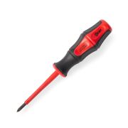Отвертка диэлектрическая крестовая PH1x80 серия ПРОФИ для работ под напряжением до 1000 В