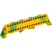 TEKFOR Шина PE земля в комбинированном DIN-изоляторе Стойка 6х9-17-ЖЗ IEK
