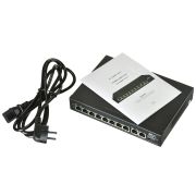 Коммутатор неуправляемый 10 портов  RJ45 11 100 Мб/с PoE 120Вт