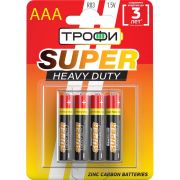 Батарейка Трофи R03-4BL SUPER HEAVY DUTY Zinc (40/960/46080)
