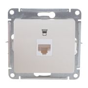 GLOSSA Розетка компьютерная RJ45 категория 5е в рамку бежевая