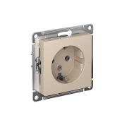ATLASDESIGN РОЗЕТКА с заземлением, 16А, механизм, ПЕСОЧНЫЙ