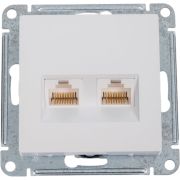 Розетка ATLASDESIGN двойная компьютерная RJ45+RJ45 категория 5E механизм жемчуг