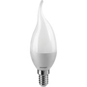 Лампа светодиодная LED 10вт Е14 белый матовая свеча на ветру