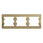 GLOSSA Рамка горизонтальная 3 поста титан